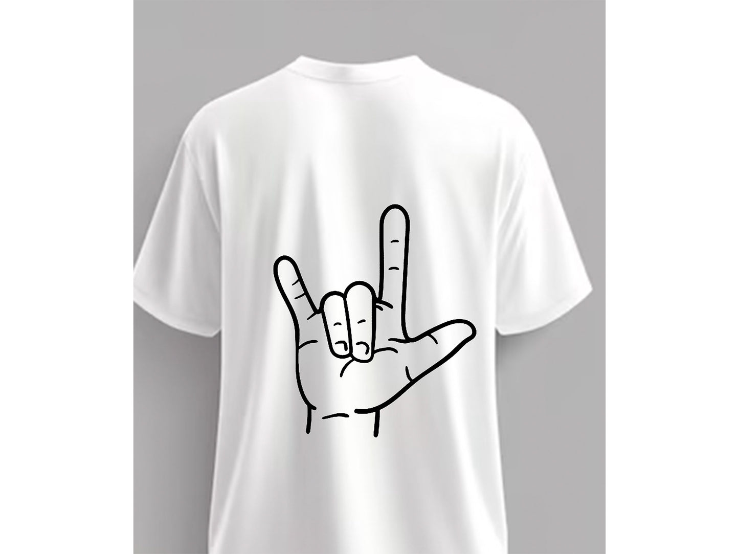 BACK PRINT T-SHIRT - LINE ART DESIGN