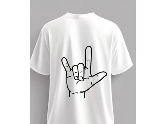 BACK PRINT T-SHIRT - LINE ART DESIGN