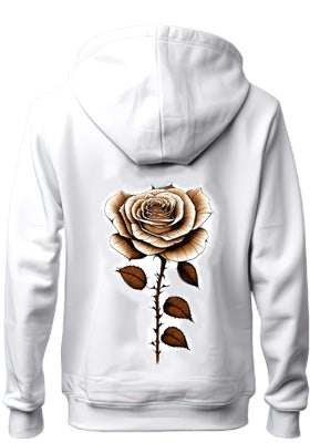 ROSE BACK PRINT HOODIE - STATEMENT DESIGN